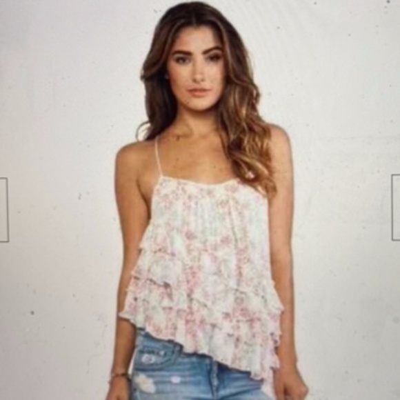 NWT Free People Salmon Pink Top, Sz XS - Picture 1 of 4